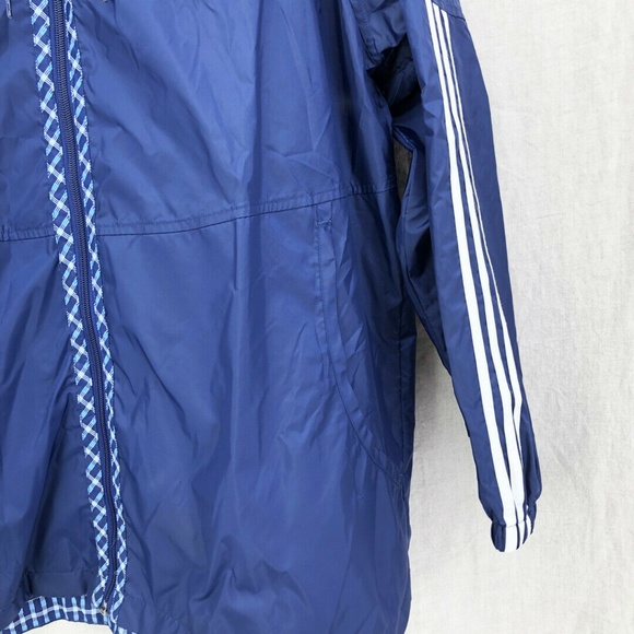 ADIDAS Plaid Three Stripe Windbreaker 1999 Vintage - Picture 3 of 7